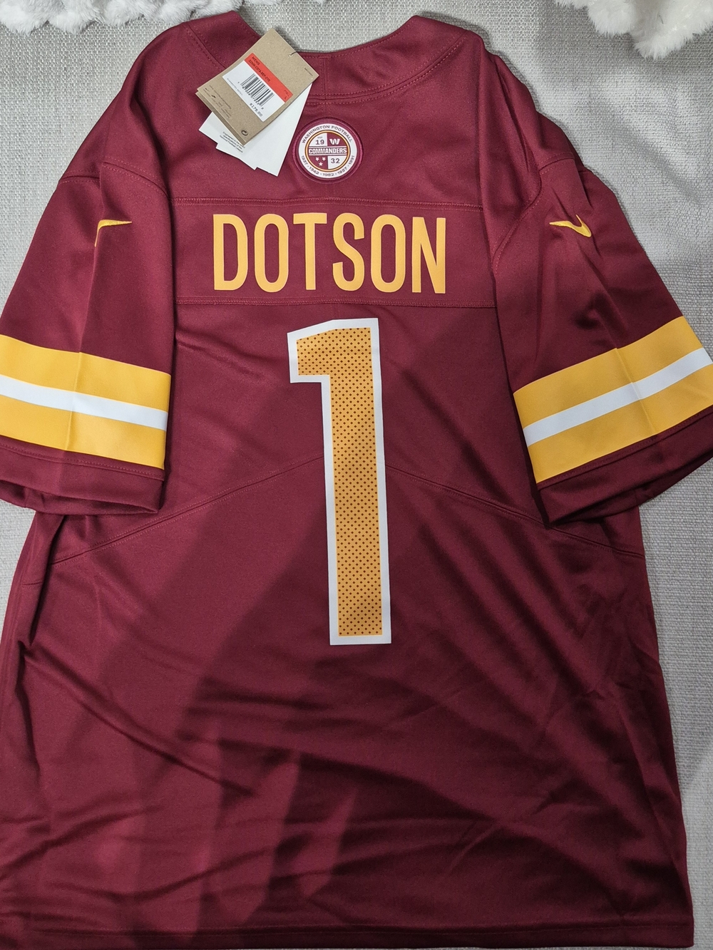 NWT Nike Jahan Dotson Washington Commanders Vapor F.U.S.E. Limited Jersey Large